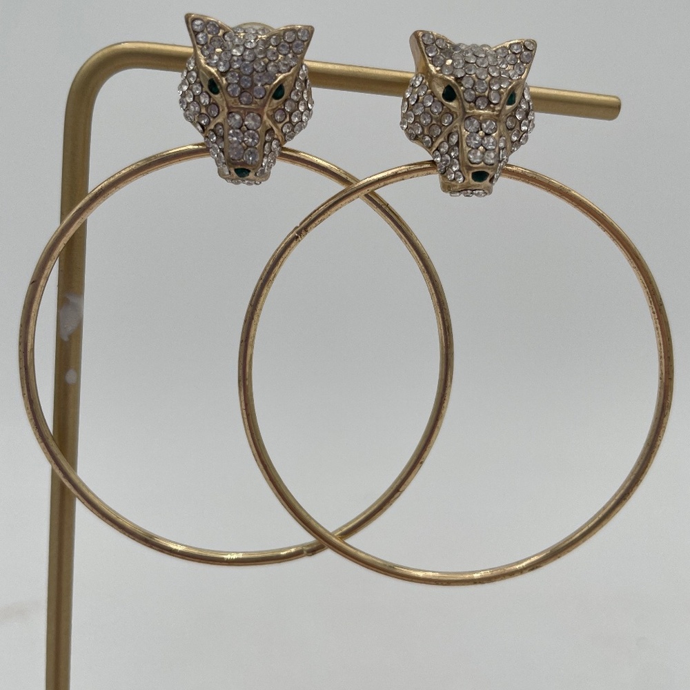 Guess Panther hoop earrings